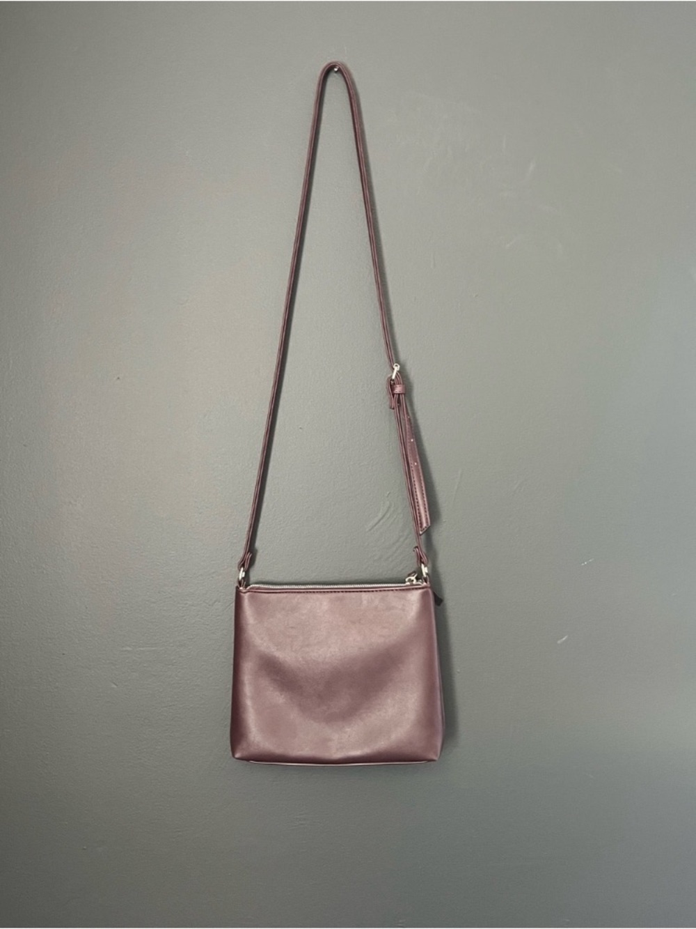 Elegant Plum Crossbody Bag - Women